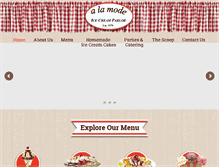 Tablet Screenshot of alamodeicecreamparlor.com